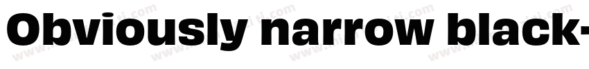 Obviously narrow black字体转换